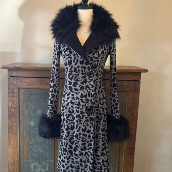 Vintage Betsey Johnson Sweater Duster Coat - Picture 1 of 11